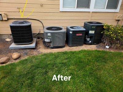 After Old Outdoor Hvac Unit Replacement